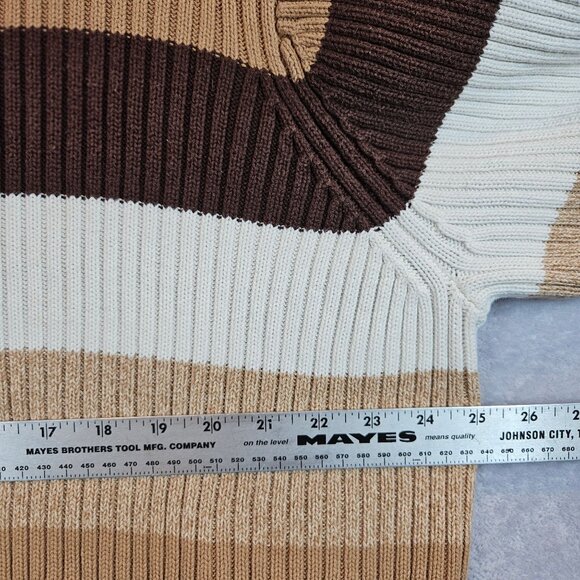 Liz Claiborne Woman Striped Turtleneck Sweater 1X Ribbed Knit career modest - Picture 7 of 14